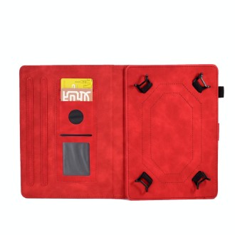 For 7 inch Tablets Tower Embossed Leather Tablet Case(Red)