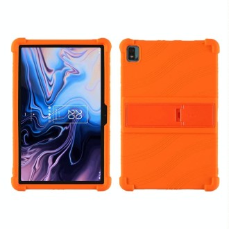 For TCL 10 Tab Max 10.36 inch Silicone Tablet Protective Case with Invisible Bracket(Orange)