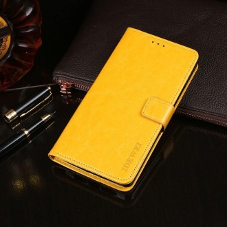 For ZTE Blade V 2020 idewei Crazy Horse Texture Horizontal Flip Leather Case with Holder & Card Slots & Wallet(Yellow)