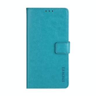 For ZTE Blade V 2020 idewei Crazy Horse Texture Horizontal Flip Leather Case with Holder & Card Slots & Wallet(Sky Blue)