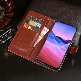 For ZTE Blade V 2020 idewei Crazy Horse Texture Horizontal Flip Leather Case with Holder & Card Slots & Wallet(Sky Blue)