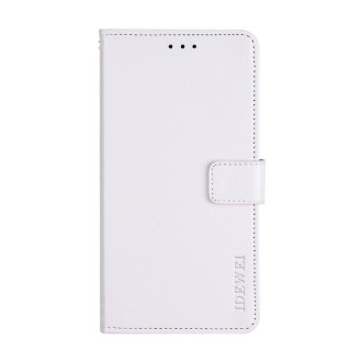 For ZTE Blade V 2020 idewei Crazy Horse Texture Horizontal Flip Leather Case with Holder & Card Slots & Wallet(White)