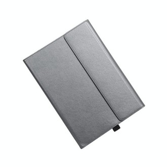 For Microsoft Surface Pro 9 Tablet Protective Case Holder(Microfiber Lambskin Texture Gray Case)