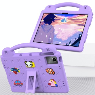 For TCL Tab 11 9466x3 Handle Kickstand Children EVA Shockproof Tablet Case(Light Purple)