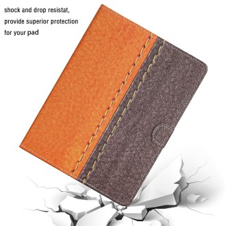 For 10 inch Tablet Stitching Solid Color Leather Tablet Case(Orange)