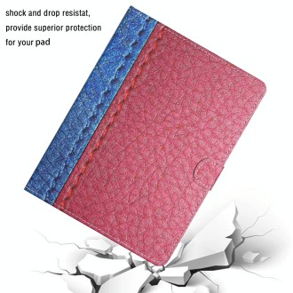 For 8 inch Tablet Stitching Solid Color Leather Tablet Case(Rose Red)