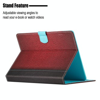 For 10 inch Tablet Stitching Solid Color Leather Tablet Case(Red)