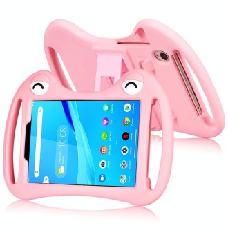 For TCL Tab 8 4G Cartoon Silicone Shockproof Protective Tablet Case with Stand & Handheld(Pink)