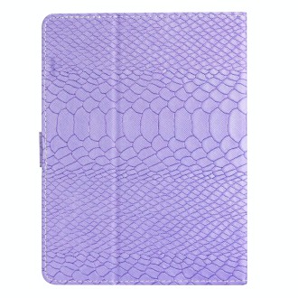 For 8 inch Tablets Solid Color Crocodile Texture Leather Tablet Case(Purple)