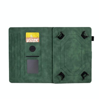 For 7 inch Tablets Tower Embossed Leather Tablet Case(Green)