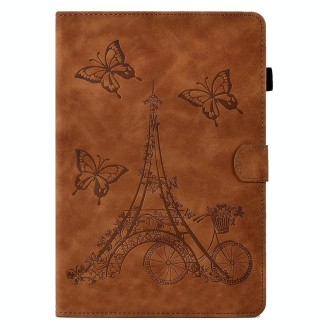 For 7 inch Tablets Tower Embossed Leather Tablet Case(Brown)