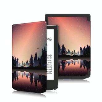 For PocketBook Verse Pro Painted Voltage Caster Leather Smart Tablet Case(Sunset)