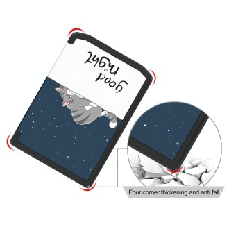 For PocketBook Verse Pro Painted Voltage Caster Leather Smart Tablet Case(Lazy Cat)