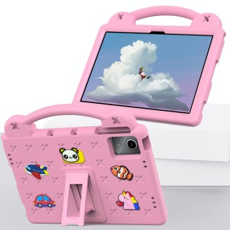 For DOOGEE T30 Pro 11 2023 Handle Kickstand Children EVA Shockproof Tablet Case(Pink)