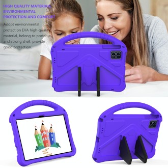 For Teclast M50 HD 10.1 / M50 Pro EVA Shockproof Tablet Case with Holder(Purple)