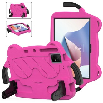 For TCL NxtPader 11 2023 Ice Baby EVA Shockproof Hard PC Tablet Case(Rose Red+Black)