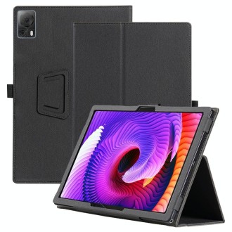 For T-Mobile REVVL Tab 5G 2023 Skin Texture Leather Tablet Case with Holder(Black)