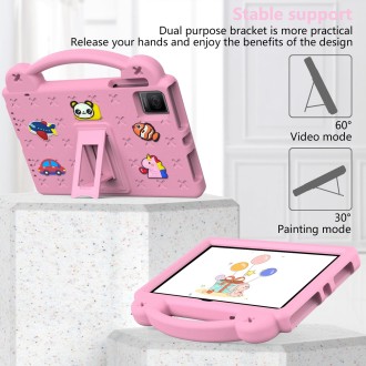 For Blackview Oscal Pad 15 2023 10.36/Tab 11 Handle Kickstand Children EVA Shockproof Tablet Case(Pink)