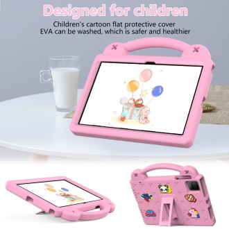 For Blackview Oscal Pad 15 2023 10.36/Tab 11 Handle Kickstand Children EVA Shockproof Tablet Case(Pink)