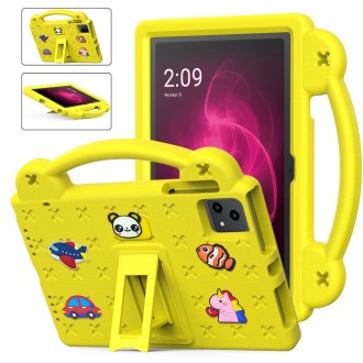 For T-Iobile REVVL Tab 10.36 2023 Handle Kickstand Children EVA Shockproof Tablet Case(Yellow)