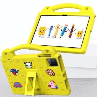 For Blackview Oscal Pad 15 2023 10.36/Tab 11 Handle Kickstand Children EVA Shockproof Tablet Case(Yellow)