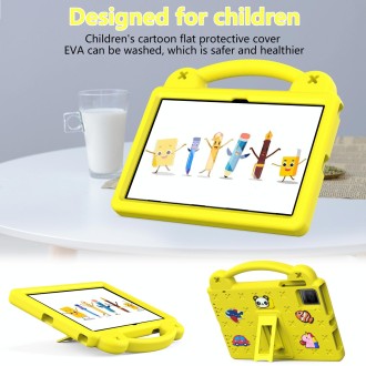 For Blackview Oscal Pad 15 2023 10.36/Tab 11 Handle Kickstand Children EVA Shockproof Tablet Case(Yellow)