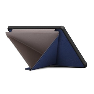 For KOBO Libra2 2021 Multi-folding Leather Tablet Case(Dark Blue)