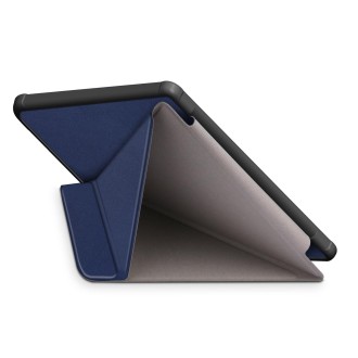 For KOBO Libra2 2021 Multi-folding Leather Tablet Case(Dark Blue)