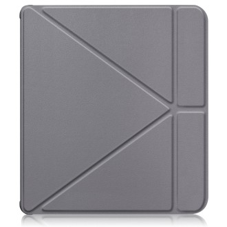 For KOBO Sage 2021 Multi-folding Leather Tablet Case(Grey)