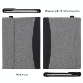 For Microsoft Surface Pro 8 Cloth Texture Stitching Leather Tablet Case(Black)