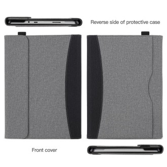 For Microsoft Surface Go 3 / 2 / 1 Cloth Texture Stitching Leather Tablet Case(Black)