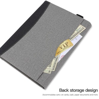 For Microsoft Surface Pro 7 / 6 / 5 / 4 Cloth Texture Stitching Leather Tablet Case(Grey Blue)