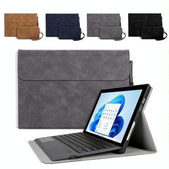 For Microsoft Surface Pro X Sheepskin All-Inclusive Shockproof Protective Case with Power Bag(Blue)