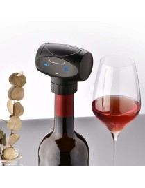 Power Reminder ABS Electric Red Wine Freshness Stopper Vacuum Stopper(Black)