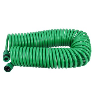 Garden Watering Series Spring Tube Hose Telescopic Spiral Pipe with Water Connector Adaptor and Connector, Length: 15m