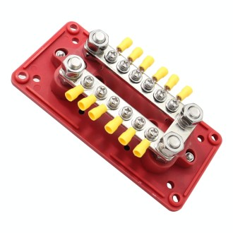 CP-3159 300A 12-48V RV Yacht Modified Double Row 12-way M6 Terminal Busbar with 12pcs Terminals