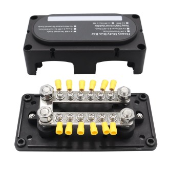 CP-3158 300A 12-48V RV Yacht Modified Double Row 12-way M6 Terminal Busbar with 12pcs Terminals