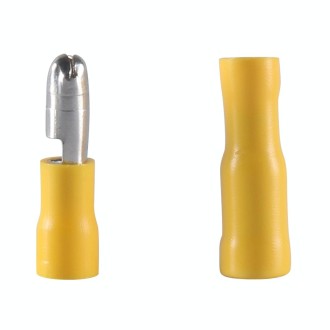 A6197 120 PCS Yellow AWG12~10 Bullet Male and Female Terminal Cold Press Terminal