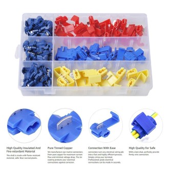 85 PCS Car Press Electric Wire Terminal Quick Splice Crimp Terminal Wire Connect Terminal Assortment Kit