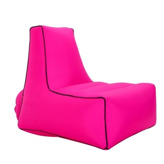 BB1082 Inflatable Sofa Inflatable Bed Outdoor Folding Portable Air Sofa Size: 100 x 90 x 80cm(Rose Red)