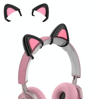 T6 Cute Cat Ear Decoration for Headphones(Black)