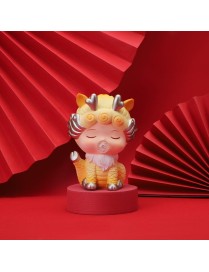 Heavenly Auspicious Beast Hidden Model Enamel Piggy Bank(Small Golden Unicorn)