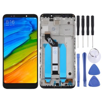 TFT LCD Screen for Xiaomi Redmi 5 Plus Digitizer Full Assembly with Frame(Black)