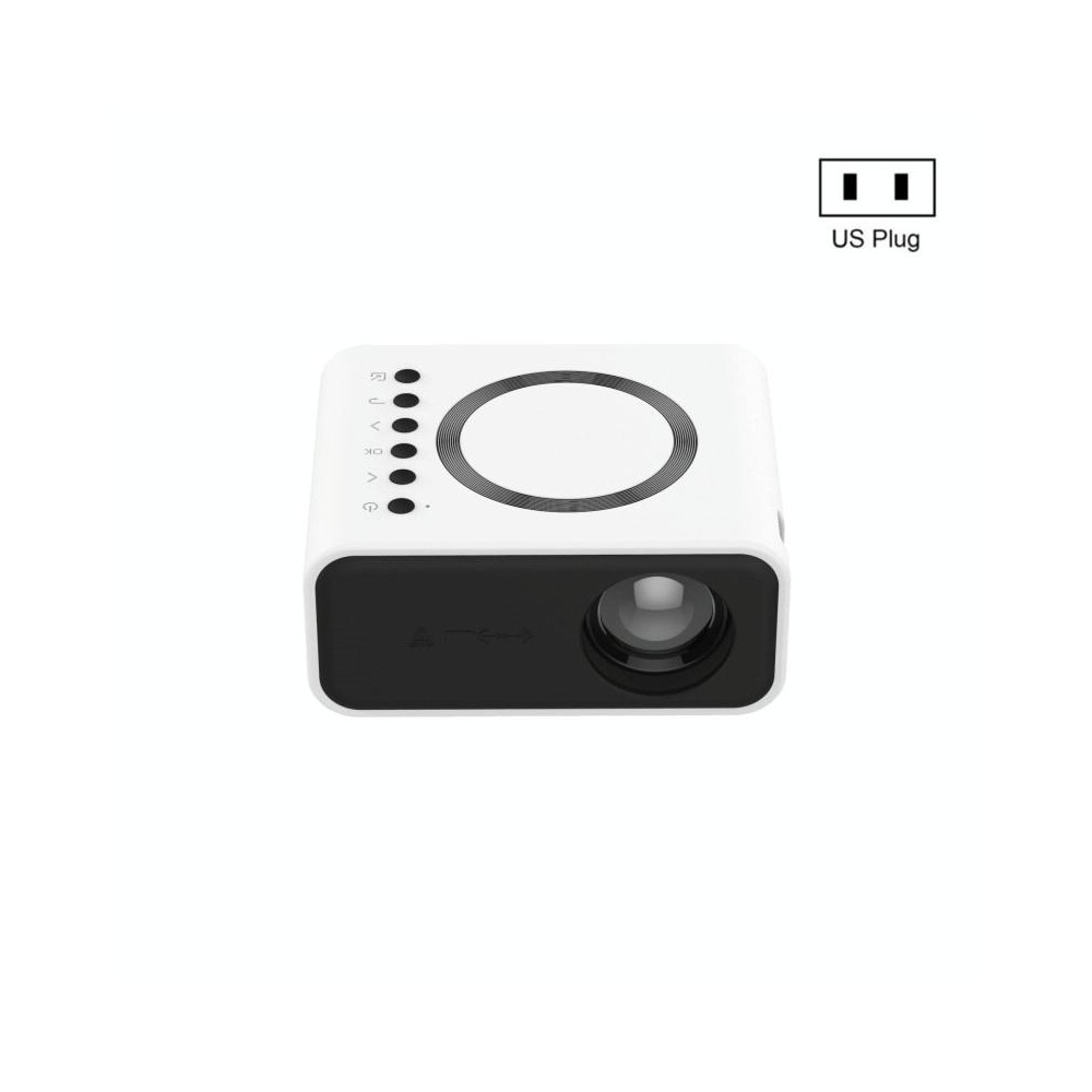 YT300 Home Multimedia Mini Remote Projector Support Mobile Phone(US Plug White)