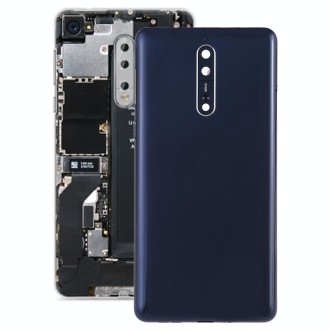 Battery Back Cover with Camera Lens & Side Keys for Nokia 8(Blue)