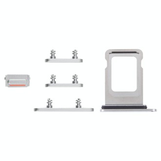 SIM Card Tray + SIM Card Tray + Side Keys for iPhone 14 Pro Max (Silver)