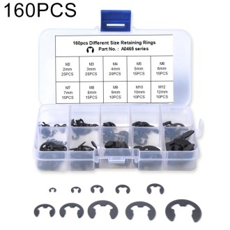 160 PCS Car E Shape Circlip Snap Ring Assortment Retaining Rings