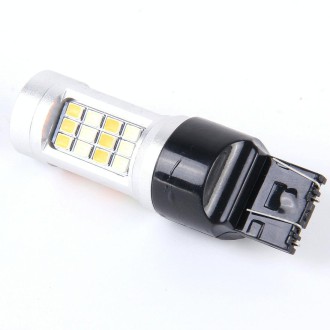 2 PCS T20/7443-42LED 20W 21*2835W+21*2835Y White+Yellow Light Turn Signal Light with Len. DC 12-24V