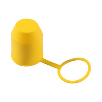 50mm Plastic Car Truck Tow Ball Cover Cap Towing Hitch Trailer Towball Protection (Yellow)