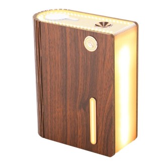 EH1 USB Power Wood-grain Desktop Book Shape Lamp with Humidifier(Red Walnut)